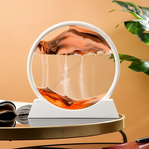 ภาพทรายเคลื่อนไหวขนาด 7 นิ้ว แบบไดนามิก ภาพวิวทะเลลึก 3 มิติ บนกระจกทรงกลม สำหรับตกแต่งบ้าน สำนักงาน หรือโต๊ะทำงาน ขายส่ง - Product Image 5