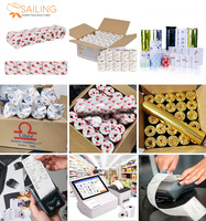 Voile 50 rouleaux dans une boîte 48Gsm 80X80Mm imprimante reçu personnalisé Guangzhou Bill matières premières petit caissier rouleau de papier thermique