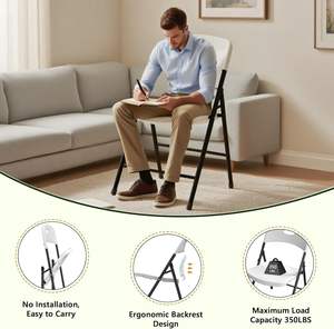 كراسي تناول طعام بيضاء محمولة بسعر الجملة - Product Image 4