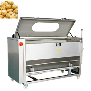 Automatic <b>Vegetable</b> Processing Machine <b>Brush</b> Roller Peeler Washer for Carrot Potato Ginger - Product Image 1