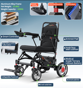 <span class=keywords><strong>Fauteuil</strong></span> <span class=keywords><strong>roulant</strong></span> <span class=keywords><strong>électrique</strong></span> portable en alliage d'aluminium ultra <span class=keywords><strong>léger</strong></span> pliable pour personnes âgées - Product Image 5