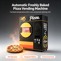Machine à pizza automatique d'extérieur avec écran tactile intelligent 32/55 pouces, surveillance à distance et capacité de 72 pièces