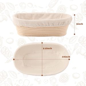 Handmade 10-Inch Indonesian Rattan Oval Bread Proofing <strong>Basket</strong> Artisanal French Style <strong>Storage</strong> <strong>Basket</strong> Hot Sale for Sourdough - Product Image 5