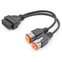 Linkyou Harley Davidson 2-in-1 4-Pin 6-Pin OBD2 Motorrad-Diagnosekabel Kupferleiter 12-24V Automobilverkabelung NET+OS 1