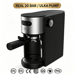 Máquina de Espresso Profesional de 20 Bares con Bomba Italiana ULKA, Cafetera Semiautomática Certificada, Máquina de Espresso de 20 Bares - Product Image 1