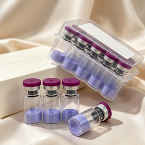 Peptide GHK-Cu lyophilisé à 99% de pureté, 50mg AHK CU Ghk-Cu, peptide de cuivre bleu, poudre lyophilisée, matières premières cosmétiques - Product Image 1