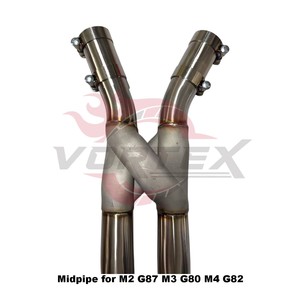 Vortex Premium T304 Acier Inoxydable 2,5 Pouces Poli Miroir Z X-Pipe Midpipe pour M3 G80 M4 G82 G83 S58 Tuning Garantie 2 Ans - Product Image 4