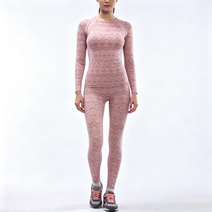 Top Grade Quick Dry Smooth Anti-pilling Two Piece Suit for Daily Loungewear Fitness Activities Yoga <strong>Base</strong> <strong>Layer</strong> - Product Image 1