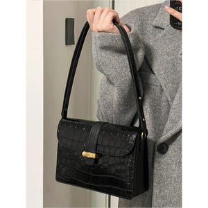 Mifaktory fábrica personalizada patrón de cocodrilo bolso de hombro de mujer grande accesorios de hardware Retro de moda - Product Image 2