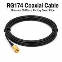 Câble coaxial RG174 de haute qualité, 50 ohms, fil blindé pour communication RF, pour antenne GPS, de l'usine Jiangsu Elesun