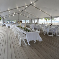 Tente transparente avec structure en aluminium, sur mesure pour 500 personnes, tente de mariage en plein air, tente de fête, chapiteau en verre transparent pour événements