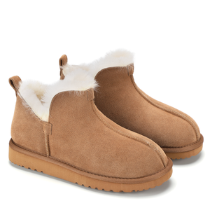 Pantofole Invernali da <span class=keywords><strong>Donna</strong></span> in Pelle Scamosciata con Fodera in Vera Pelle di Pecora, Suola in <span class=keywords><strong>Memory</strong></span> <span class=keywords><strong>Foam</strong></span> EVA, Leggere, Morbide e Traspiranti - Product Image 3