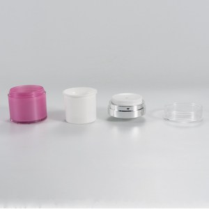 Tarro de crema hidratante con bomba de empuje sin aire cosmético ecológico de lujo 100mL plástico verde de doble pared recargable para crema de ojos - Product Image 5