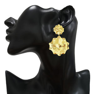 Pendientes de joyería bañados en oro africano, joyería brasileña, pendientes de boda con espalda de <span class=keywords><strong>Tortuga</strong></span> al por mayor E308 - Product Image 5