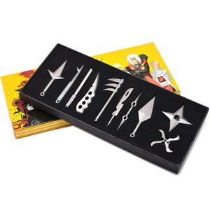 Juego de 10 Kunai de Metal de Anime <span class=keywords><strong>Hatake</strong></span> y Uchiha Itachi con Certificación CE, Accesorios de Cosplay con Embalaje en Caja - Product Image 1