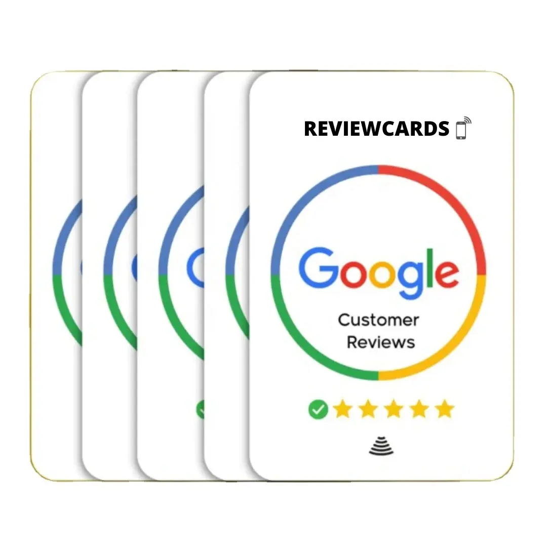 Tocco di Smart Card Nfc personalizzato per rivedere il codice Qr programmabile Social Media Nfc Google Review Card