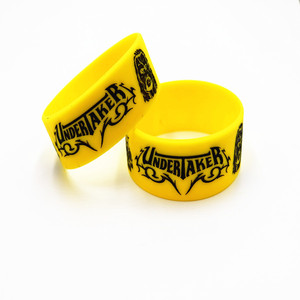 Pulseras Promocionales de Silicona con Logotipo de Undertaker Grabado, de 1 Pulgada, Ecológicas, Rellenas de Color, Impermeables, Estilo Religioso, Marca JRJ - Product Image 1