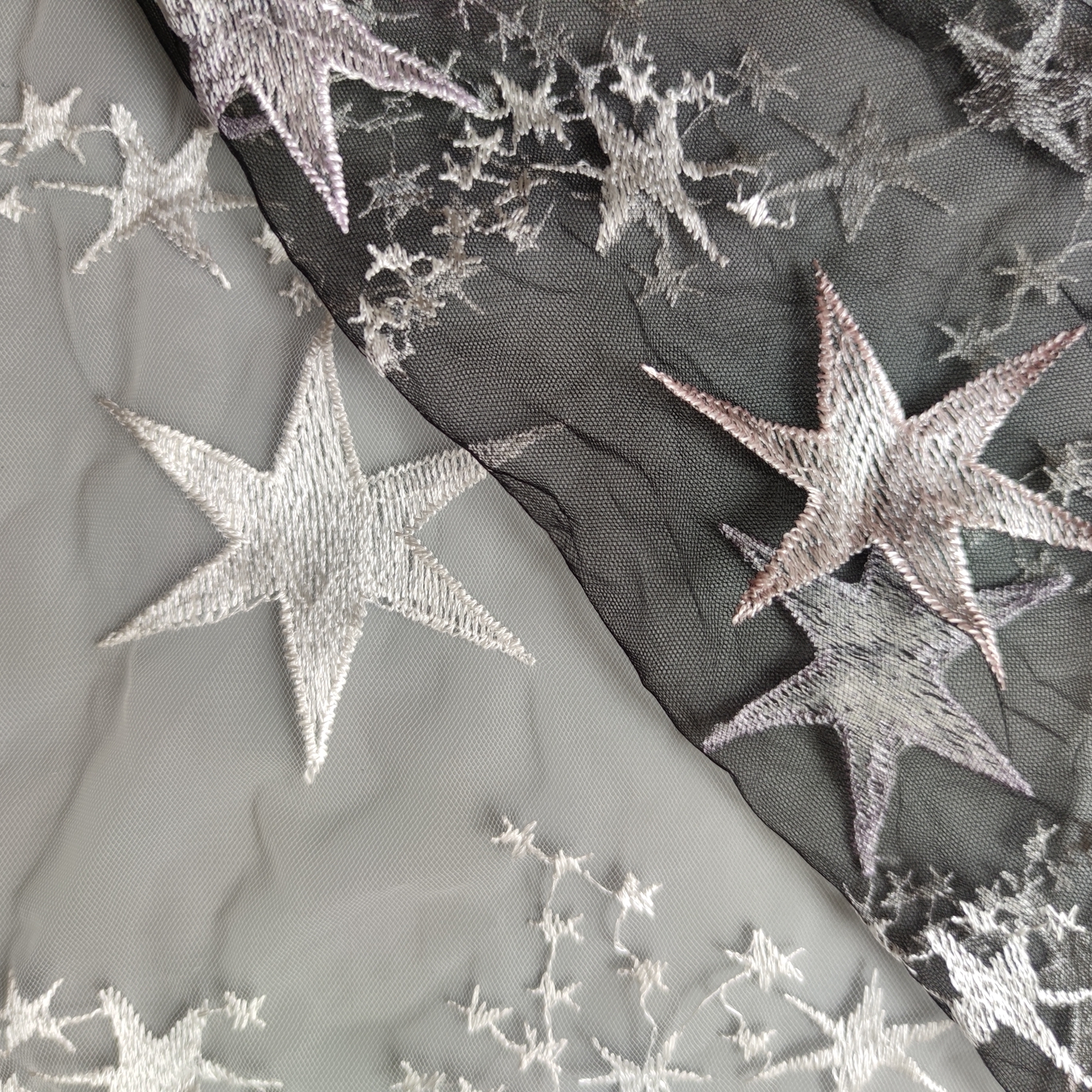 Тюль с вышивкой в виде звезды, кружевные ткани для свадебных платьев