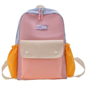 Mochila Escolar Coreana de Gran Capacidad, Nueva Moda, Diseño Moderno con Combinación de Colores en Contraste - Product Image 4