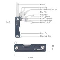 NexTool nouveau NE20096 Design verrouillage complet support de téléphone Portable de haute qualité et ciseaux EDC outil porte-clés multifonctionnel