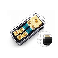 Bloc de fusibles ANL 2 voies 12V 60A 2AFS10 pour systèmes audio de voiture, sièges de sécurité, amplificateur de subwoofer, mini supports de puissance en cuivre