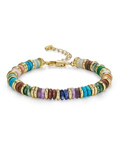 Pulsera de cuentas de piedra natural colorida más vendida para damas, pulsera de piedra simple y exclusiva - Product Image 5