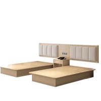 Maßgefertigte 5-Sterne Moderne Minimalistische Echtleder SEM Marke Hotel-Schlafzimmer-Sets Individuelle Abmessungen 2-Jahres-Garantie für Hotels
