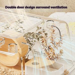 Gabbia per animali domestici di grandi dimensioni di una grande gabbia trasparente per criceti con interni spaziosi - Product Image 4