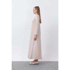 เดรสยาวผู้หญิงแต่งผ้าชีฟอง - 12447ELB - สีเบจ - Product Image 4
