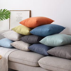 Fodera per cuscino per <span class=keywords><strong>divano</strong></span> con cuscino posteriore colorato in lino quadrato nordico 40cm per soggiorno decorativo - Product Image 6