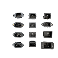 Haute qualité C14 220v entrée électrique 15a 3pin prise américaine mâle 220v 10 a prise industrielle 3 broches connecteur industriel