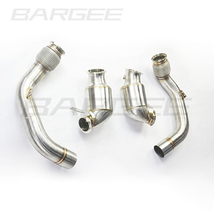 Bargee 304 acier inoxydable <span class=keywords><strong>Megna</strong></span> Flow pour BMW S63 4.4T 2020-UP F95 F96 X5M X6M Auto Performance pièces tuyaux de descente d'échappement - Product Image 3