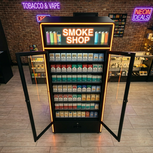 Exhibidores y Estantes Personalizados para Cigarrillos, Mueble de Exhibición para Cigarrillos sin Humo con <span class=keywords><strong>Puerta</strong></span> de Vidrio Templado - Product Image 5
