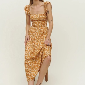 Robe de plage pour femme, bretelles sur le devant, motif Floral, coupe Slim, collection été - Product Image 3