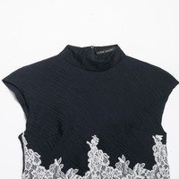 PB&ZA Femme 2026 Nouvelle Collection Automne Chemise à Manches Courtes avec Détails en Dentelle Blouse Décontractée Chic pour Femme