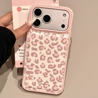 Casing HP Anti Benturan Motif Leopard Manis Bahan TPU Kulit untuk iPhone 17 16 15 14 13 Pro Max 17 Air