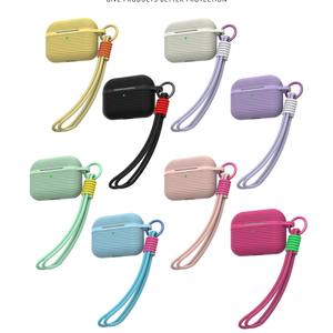 Étui antichoc pour écouteurs avec sangle en silicone souple pour AirPods 2025 Pro 3, étui avec sangle de poignet, étui souple respectueux de la peau - Product Image 1