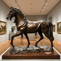 Figurine de cheval en bronze artisanale - Taille personnalisable, patine et socle gravé, sculpture en bronze