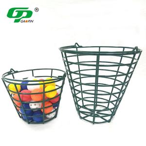 Cesta de Metal inoxidable para pelota de Golf, contenedor de alta calidad que contiene 50-100 bolas, para rango de conducción