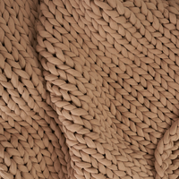 Couverture lestée tricotée en coton respirant fait à la main