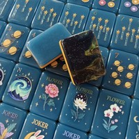 Offre Spéciale : Mahjong Américain Thème Ciel Étoilé – Tuiles en Acrylique de Haute Qualité, Mignonnes et Créatives pour Fêtes à Domicile