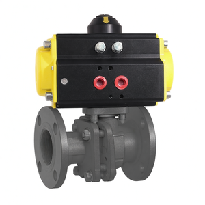 วาล์วบอลสแตนเลสแบบสองทาง 3 ชิ้น ขนาด DN25 1 นิ้ว พร้อมหน้าแปลนคู่ และตัวกระตุ้นลม - Product Image 6