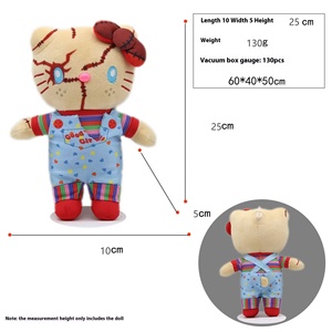Nouvelle poupée en peluche transfrontalière Halloween Film et télévision Ghost Kitty Peluche Clown Soul Doll - Product Image 6