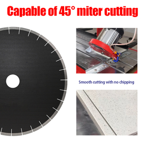 <strong>Superlife</strong> 3.6 m/min Chip-Free 45&deg; Miter Cutting Tigtool 16"/400mm Silent Diamond Saw Blade for Ceramic/Porcelain/Dekton - Product Image 4