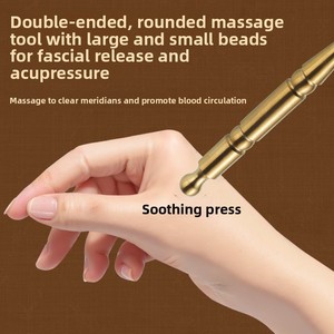 Bâton d'acupression double tête pour <span class=keywords><strong>massage</strong></span> des points d'acupuncture, des yeux, du <span class=keywords><strong>visage</strong></span> et plantaire, portable et étanche - Product Image 3