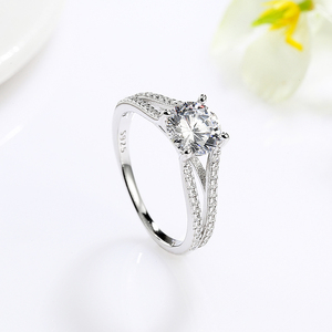 ZHILIAN cincin perak murni 925 wanita, desain kustom zirkon pernikahan pertunangan berlian untuk wanita - Product Image 3