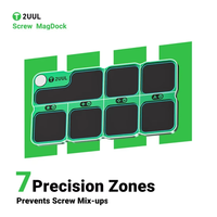 2UUL ST95 Plateau magnétique en alliage d'aluminium pour le rangement des vis, outil de magnétisation pour embouts de tournevis de réparation de téléphones portables, ordinateurs et tablettes