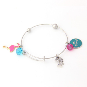 V & R brazalete idiota <span class=keywords><strong>Pandora</strong></span> 3pcs un conjunto de vidrio colgantes rodio/ chapado en oro <span class=keywords><strong>pulsera</strong></span> <span class=keywords><strong>ajustable</strong></span> conjunto - Product Image 2