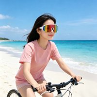 Lunettes de cyclisme Angbow, nouveau modèle, monture intégrale, verres PC, anti-sable, lunettes de soleil pour la montagne/le ski