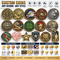 Pièce de monnaie en laiton antique gravée, porte-bonheur personnalisé, souvenir, objet de collection, jeton décoratif, cadeau, vente en gros, conception sur mesure